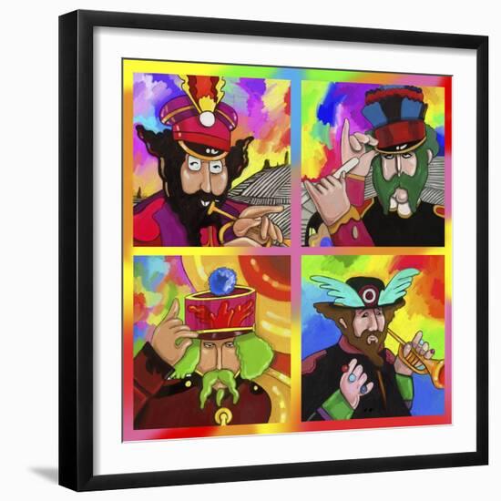Beatles Sgt Peppers Yellow Sub-Howie Green-Framed Premium Giclee Print