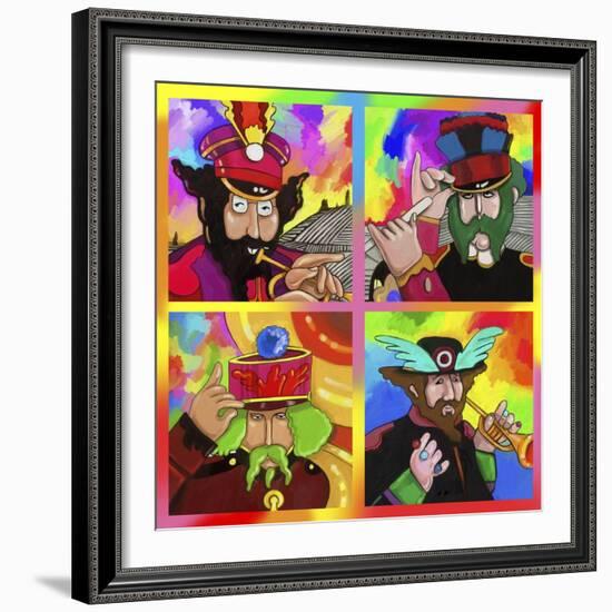 Beatles Sgt Peppers Yellow Sub-Howie Green-Framed Premium Giclee Print