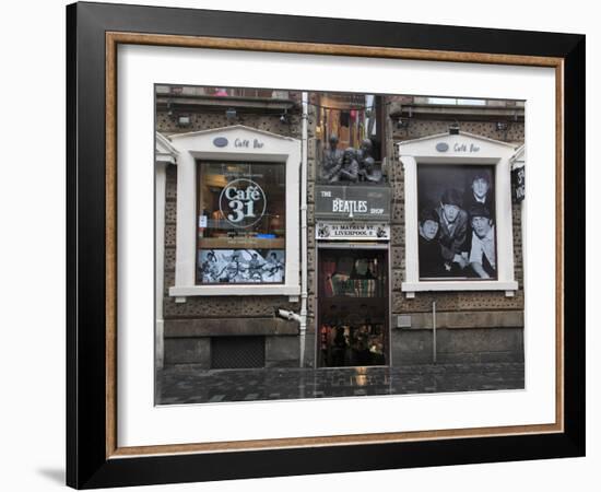 Beatles Shop, Mathew Street, Liverpool, Merseyside, England, United Kingdom, Europe-Wendy Connett-Framed Photographic Print