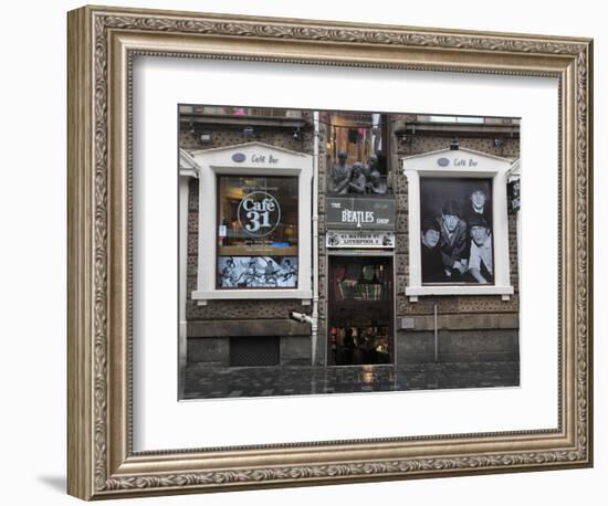 Beatles Shop, Mathew Street, Liverpool, Merseyside, England, United Kingdom, Europe-Wendy Connett-Framed Photographic Print