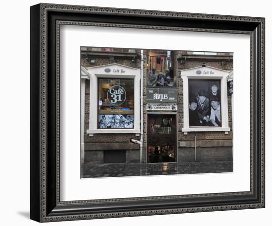 Beatles Shop, Mathew Street, Liverpool, Merseyside, England, United Kingdom, Europe-Wendy Connett-Framed Photographic Print