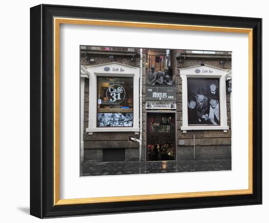 Beatles Shop, Mathew Street, Liverpool, Merseyside, England, United Kingdom, Europe-Wendy Connett-Framed Photographic Print