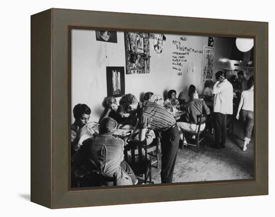 Beatnik Dive, "The Gas House"-Allan Grant-Framed Premier Image Canvas