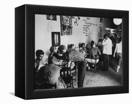 Beatnik Dive, "The Gas House"-Allan Grant-Framed Premier Image Canvas