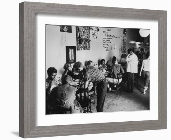 Beatnik Dive, "The Gas House"-Allan Grant-Framed Photographic Print