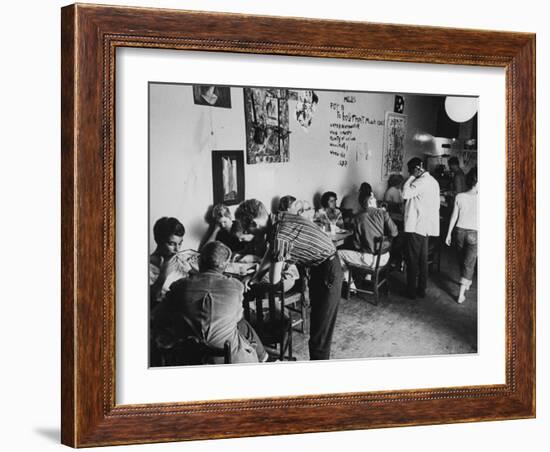 Beatnik Dive, "The Gas House"-Allan Grant-Framed Photographic Print