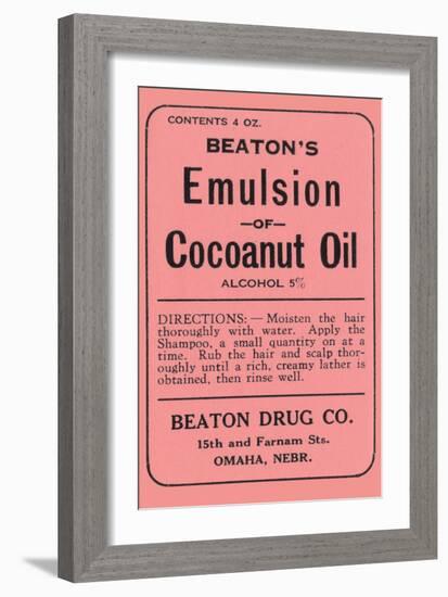 Beaton's Emulsion of Cocoanut Oil-null-Framed Art Print