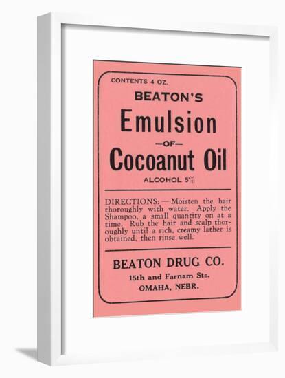 Beaton's Emulsion of Cocoanut Oil-null-Framed Art Print