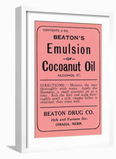Beaton's Emulsion of Cocoanut Oil-null-Framed Art Print