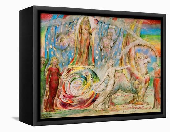 Beatrice addresses Dante from the carriage-William Blake-Framed Premier Image Canvas