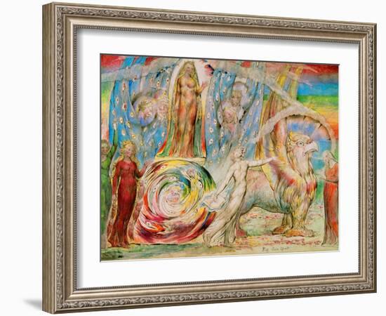 Beatrice addresses Dante from the carriage-William Blake-Framed Giclee Print