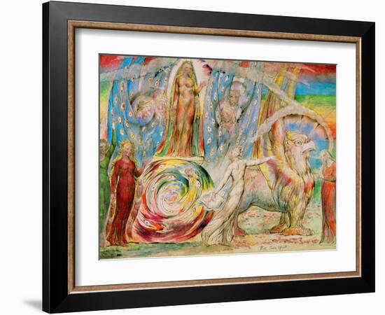 Beatrice addresses Dante from the carriage-William Blake-Framed Giclee Print
