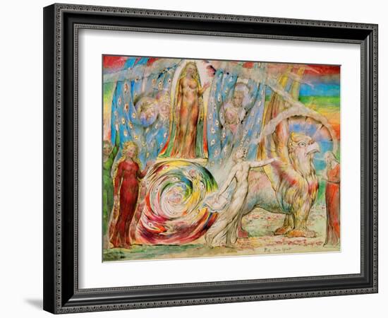 Beatrice addresses Dante from the carriage-William Blake-Framed Giclee Print