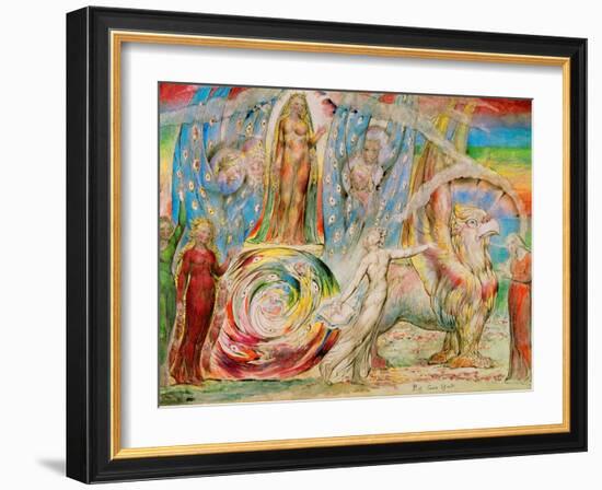 Beatrice addresses Dante from the carriage-William Blake-Framed Giclee Print