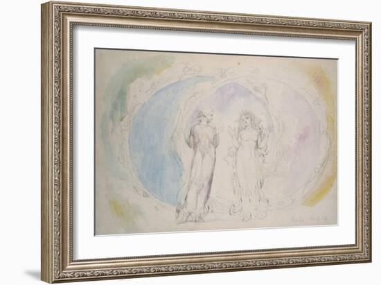 Beatrice and Dante in Gemini-William Blake-Framed Giclee Print