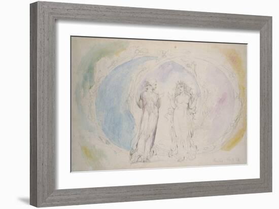 Beatrice and Dante in Gemini-William Blake-Framed Giclee Print