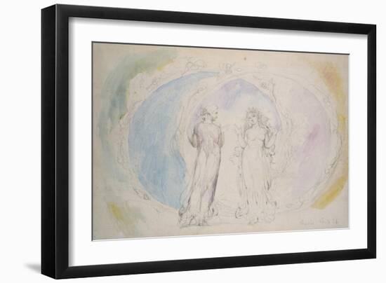 Beatrice and Dante in Gemini-William Blake-Framed Giclee Print