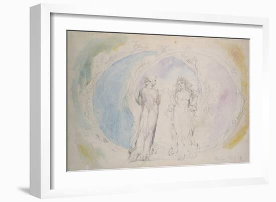 Beatrice and Dante in Gemini-William Blake-Framed Giclee Print