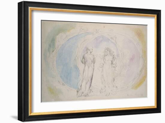 Beatrice and Dante in Gemini-William Blake-Framed Giclee Print