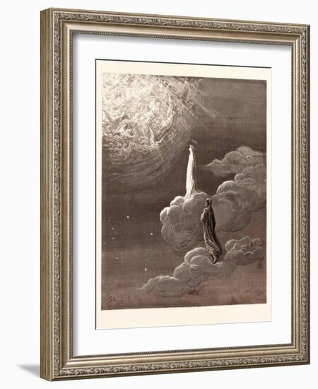 Beatrice and Dante Rising to the Fifth Heaven-Gustave Dore-Framed Giclee Print