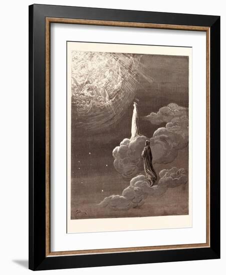 Beatrice and Dante Rising to the Fifth Heaven-Gustave Dore-Framed Giclee Print