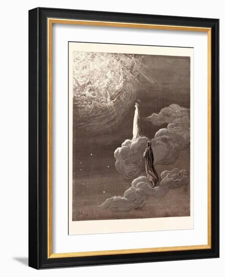 Beatrice and Dante Rising to the Fifth Heaven-Gustave Dore-Framed Giclee Print