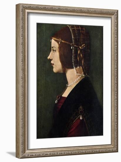 Beatrice D'Este (1475-149), C1490-Leonardo da Vinci-Framed Giclee Print
