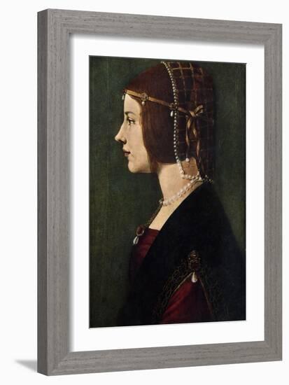 Beatrice D'Este (1475-149), C1490-Leonardo da Vinci-Framed Giclee Print