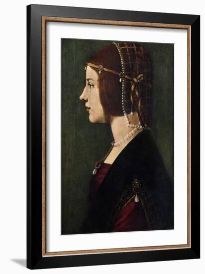 Beatrice D'Este (1475-149), C1490-Leonardo da Vinci-Framed Giclee Print