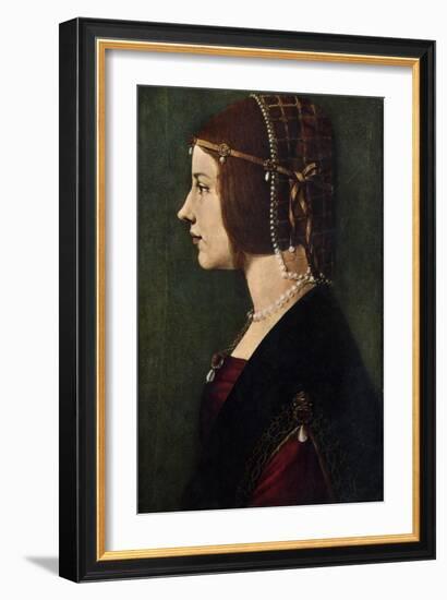 Beatrice D'Este (1475-149), C1490-Leonardo da Vinci-Framed Giclee Print