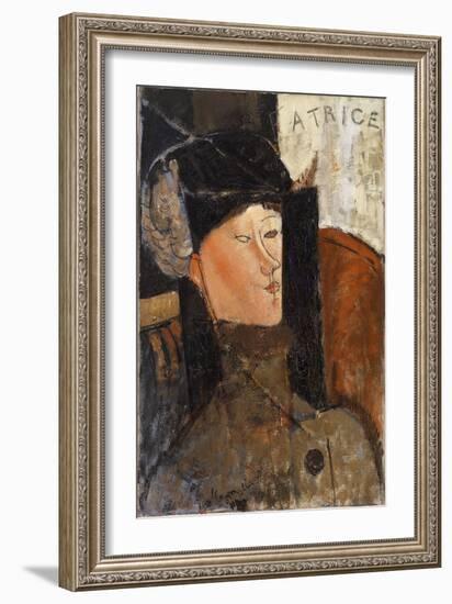 Beatrice Hastings, 1916 (Oil on Canvas)-Amedeo Modigliani-Framed Giclee Print