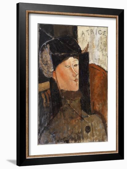 Beatrice Hastings, 1916 (Oil on Canvas)-Amedeo Modigliani-Framed Giclee Print