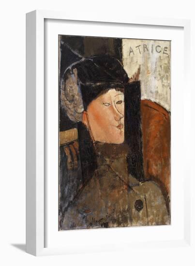 Beatrice Hastings, 1916 (Oil on Canvas)-Amedeo Modigliani-Framed Giclee Print