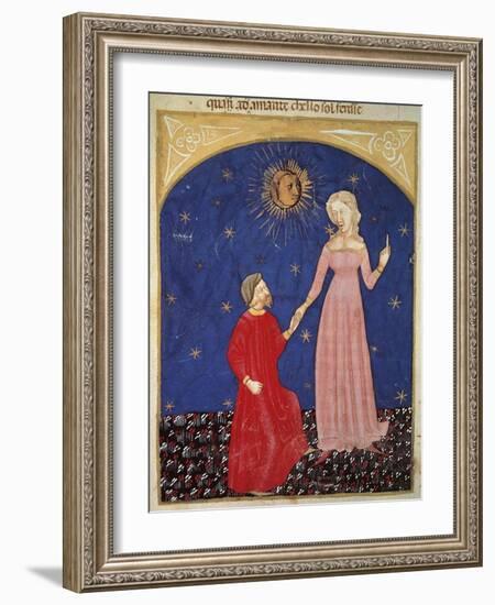 Beatrice Leading Dante, Paradise Scene from Divine Comedy-Dante Alighieri-Framed Giclee Print