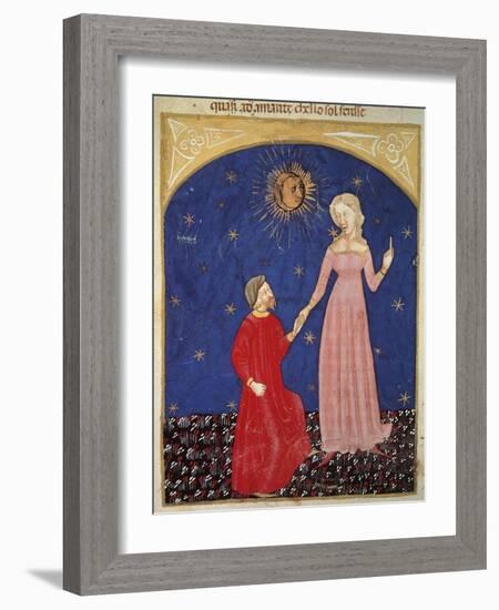 Beatrice Leading Dante, Paradise Scene from Divine Comedy-Dante Alighieri-Framed Giclee Print