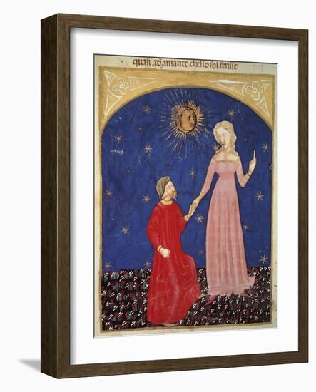 Beatrice Leading Dante, Paradise Scene from Divine Comedy-Dante Alighieri-Framed Giclee Print