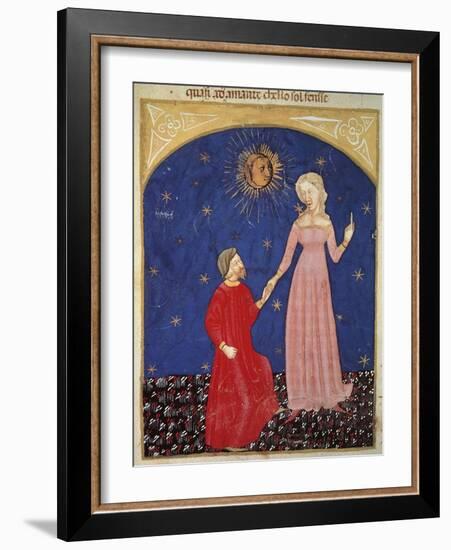 Beatrice Leading Dante, Paradise Scene from Divine Comedy-Dante Alighieri-Framed Giclee Print