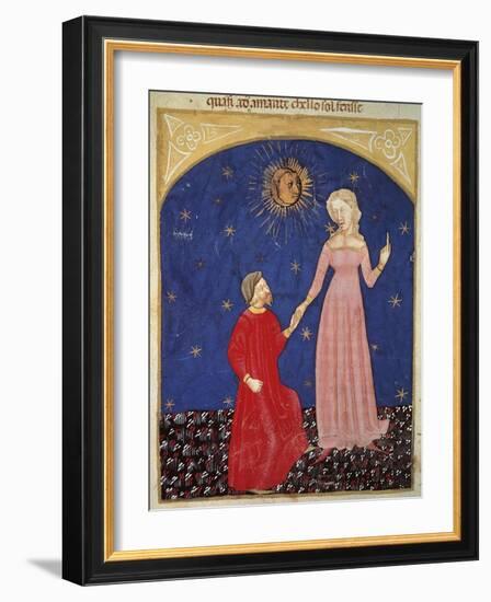 Beatrice Leading Dante, Paradise Scene from Divine Comedy-Dante Alighieri-Framed Giclee Print