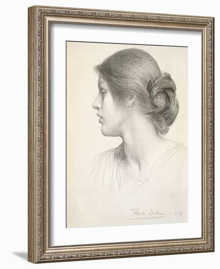 Beatrice Stuart, 1912 (Pencil on Paper)-Frank Bernard Dicksee-Framed Giclee Print