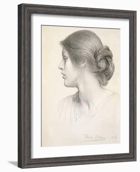 Beatrice Stuart, 1912 (Pencil on Paper)-Frank Bernard Dicksee-Framed Giclee Print