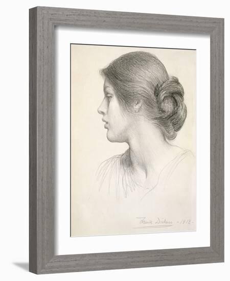 Beatrice Stuart, 1912 (Pencil on Paper)-Frank Bernard Dicksee-Framed Giclee Print