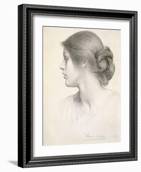 Beatrice Stuart, 1912 (Pencil on Paper)-Frank Bernard Dicksee-Framed Giclee Print