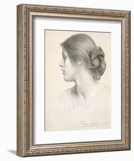 Beatrice Stuart, 1912 (Pencil on Paper)-Frank Bernard Dicksee-Framed Giclee Print