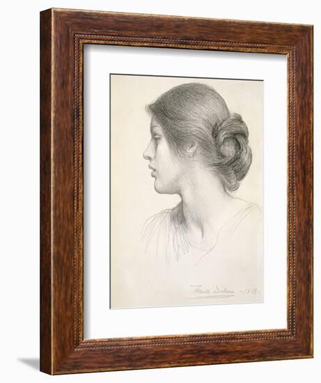 Beatrice Stuart, 1912 (Pencil on Paper)-Frank Bernard Dicksee-Framed Giclee Print