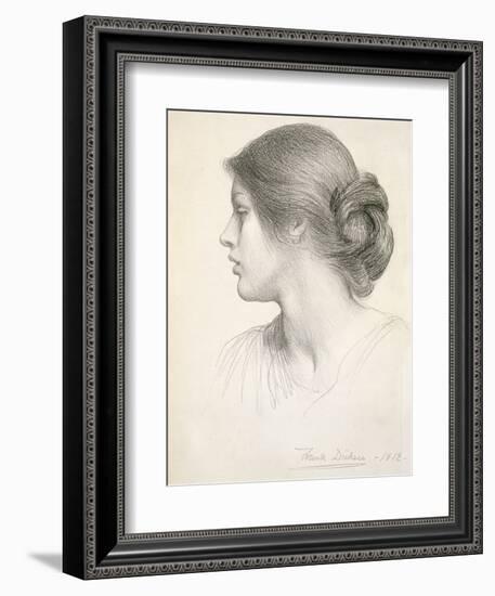 Beatrice Stuart, 1912 (Pencil on Paper)-Frank Bernard Dicksee-Framed Giclee Print