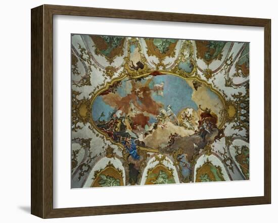 Beatrix, Bride of Emperor Friedrich Barbarossa, Riding Apollo's Sun Chariot, 1752-Giovanni Battista Tiepolo-Framed Giclee Print