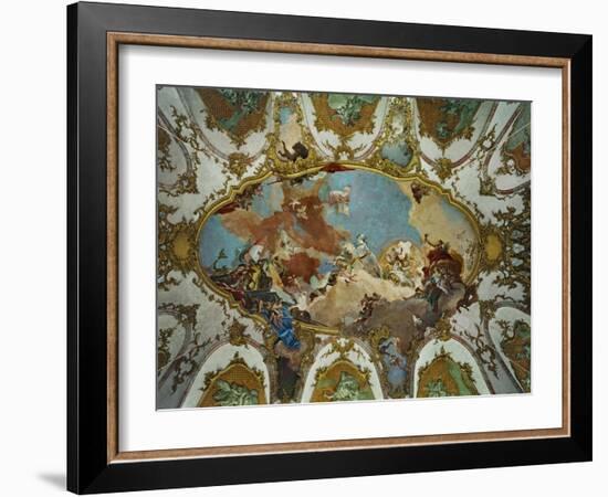 Beatrix, Bride of Emperor Friedrich Barbarossa, Riding Apollo's Sun Chariot, 1752-Giovanni Battista Tiepolo-Framed Giclee Print