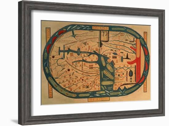 Beatus Mappamundi, 8th Century-null-Framed Giclee Print