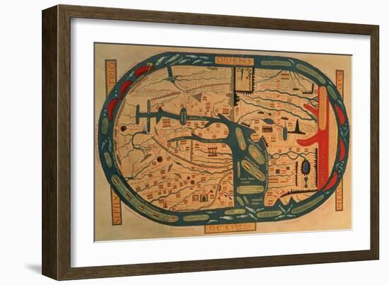 Beatus Mappamundi, 8th Century--Framed Giclee Print