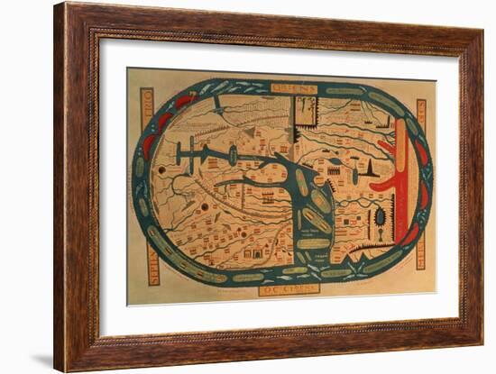 Beatus Mappamundi, 8th Century-null-Framed Giclee Print